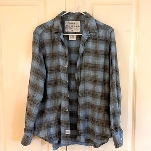 Frank & Eileen blue/gray plaid flannel